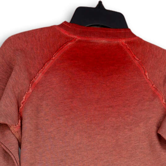 NWT Womens Red Ombre Crew Neck Long Sleeve Pullover Sweatshirt Size S image number 3