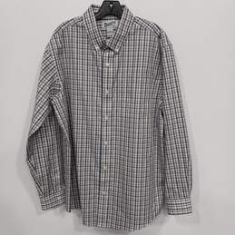 Men’s Duluth Trading Co. Relaxed Fit Button-Up Long-Sleeve Casual Shirt Sz L