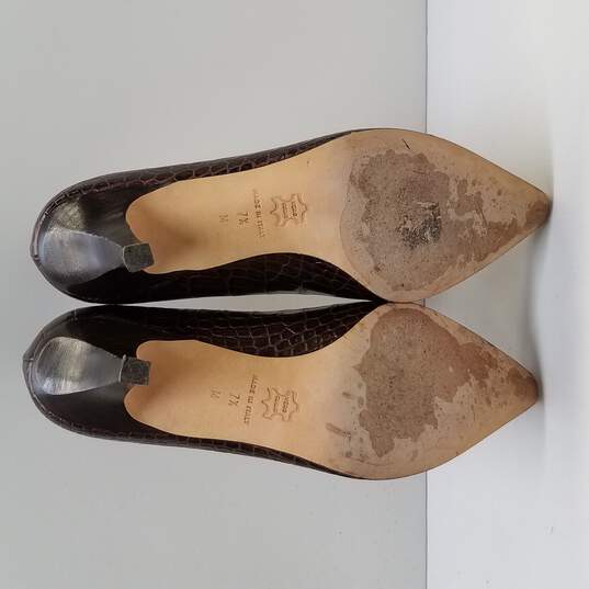 Isaac Mizrahi Heels Brown Leather Pumps Size 7.5M image number 6