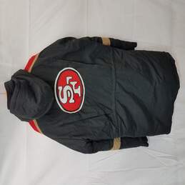 Vintage 80s San Francisco 49ers Hooded Parka Puffer Jacket by Starter Size L alternative image