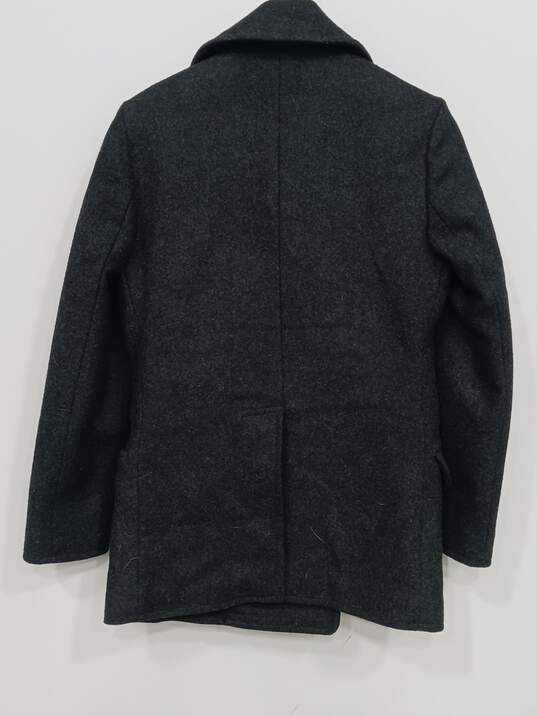 J.Crew Black Wool Dress Coat Size S image number 2