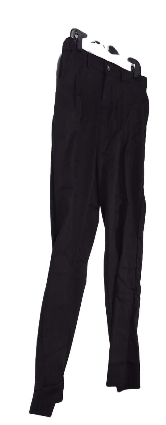 NWT Mens Black Regular Fit Flat Front Straight Leg Dress Pants image number 2