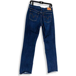 Womens Blue Denim Medium Wash Stretch Pockets Straight Jeans Size 6M 28x32 alternative image