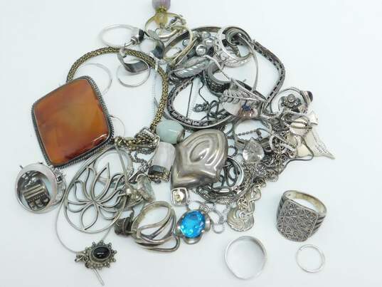 925 Sterling Silver & Stone Scrap 178.3g image number 2