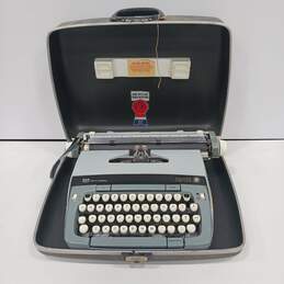 Vintage Smith Corona Galaxie Twelve Baby Blue Typewriter w/ Case