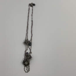 Designer Liz Palacios Silver-Tone Link Chain Double Strand Charm Necklace alternative image