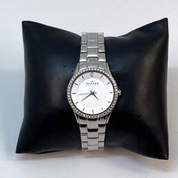 Designer Skagen Water Resistant White Round Analog Dial Quartz Wristwatch