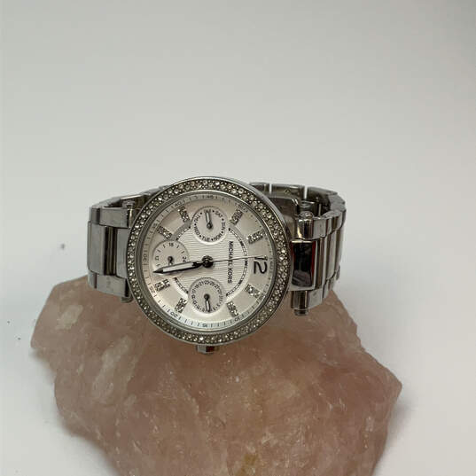 Designer Michael Kors Mini Parker MK-5615 Silver-Tone Analog Wristwatch image number 1