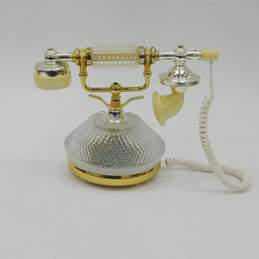 VNTG Crystal Gold Princess Style Home Telephone 1980's TT alternative image