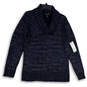 NWT Womens Blue Shawl Collar Long Sleeve Knitted Pullover Sweater Size L image number 1