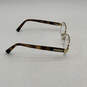 Womens Gold Brown Mitzi IV MK-7008 Half-Rim Rectangular Eyeglasses Frame image number 5
