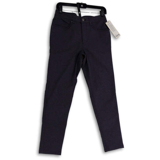 NWT Mens Blue Flat Front 5-Pocket Design Slim Leg Chino Pants Size 28 image number 1