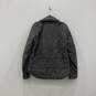 Mens Gray Long Sleeve Flap Pocket Snap Front Puffer Jacket Size X-Large image number 2