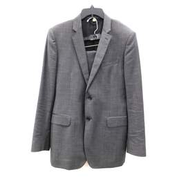Certified Authentic Burberry London Milbury Suit Grey Virgin Wool Mini Houndstooth Blazer & Trousers Size 52R with COA