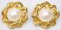 Vintage Givenchy Faux Pearl Rope Detail Pierced Earrings 24.1g image number 3