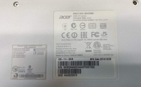 Acer Chromebook 11 CB3-111 Series 11.6" Intel Celeron Chrome OS image number 6