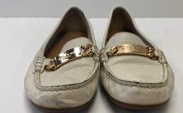COACH Olive Ivory Leather Flat Loafers Shoes Women's Size 8.5 B alternative image