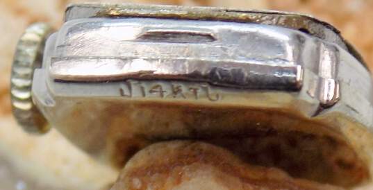 Ladies Vintage 14K White Gold Case Diamond Accent 17 Jewels Wrist Watch 14.6g image number 3