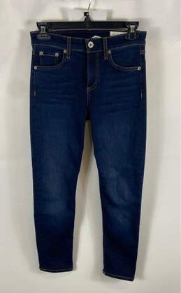 Rag & Bone Womens Blue Dark Wash Low Rise 5 Pocket Denim Skinny Jeans Size M
