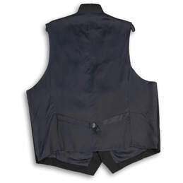 NWT Mens Blue Sleeveless Welt Pocket Single Breasted Suit Vest Size 2X alternative image