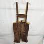 Gaudi Leather Vintage Brown Suede Lederhosen Size 54 image number 2