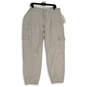NWT Mens Gray Elastic Waist Slash Pocket Drawstring Jogger Pants Size XXL image number 1