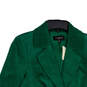 NWT Womens Green Notch Lapel Long Sleeve Two Button Blazer Size 10P image number 3