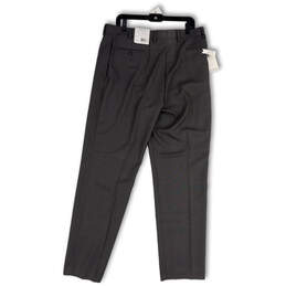 NWT Mens Gray Flat Front Pockets Straight Leg Dress Pants Size 36/34 alternative image