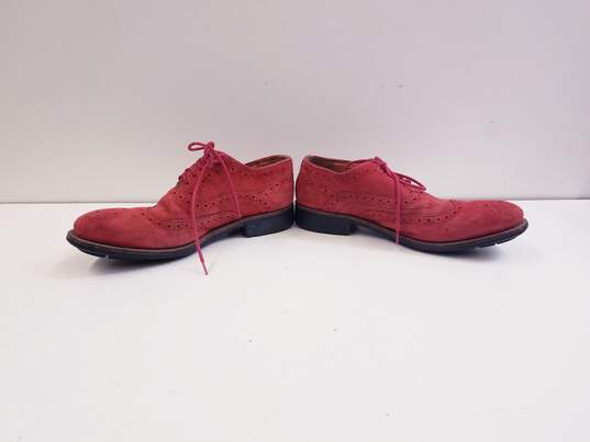 Ted Baker Suede Oxford Wingtip Shoes Red 8 image number 6