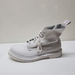 Dr. Martens 24480 Mono All White Leather Lace Up Combat Boots Sz M8/L9 alternative image