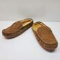 Mn L.L. Bean Lamb Shearling Lined Scuff Slippers Brown Sz 14 M image number 1
