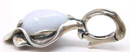 (G) Carolyn Pollack Relios 925 Sterling Silver Blue Lace Agate Pendant 7.9g alternative image