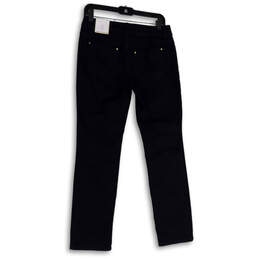 NWT Womens Blue Denim Dark Wash 5-Pocket Design Skinny Leg Jeans Sz 0 Short alternative image