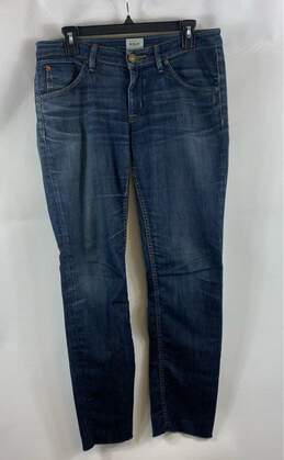 Hudson Mens Blue Medium Wash 5 Pocket Design Denim Straight Leg Jeans Size 29