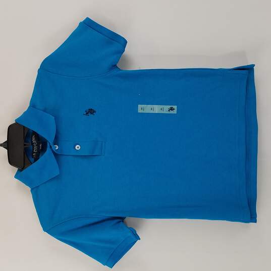 U.S. Polo ASSN Men Blue Polo Shirt S image number 5