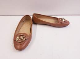 Michael Kors Leather Logo Penny Loafers Tan 6