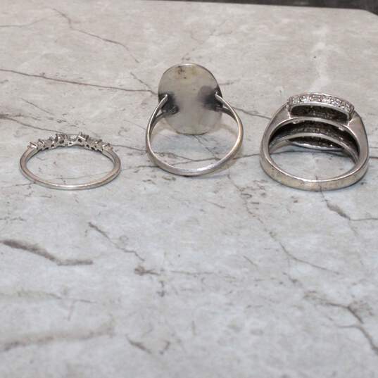Assortment of 3 Sterling Silver Rings 10.5g image number 4