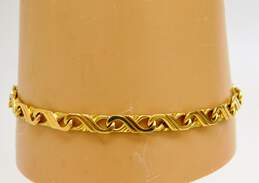 18K Yellow Gold Infinity Link Bracelet 10.8g alternative image