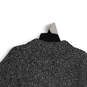 Womens Black White Mock Neck Long Sleeve Knit Pullover Sweater Size Large image number 4