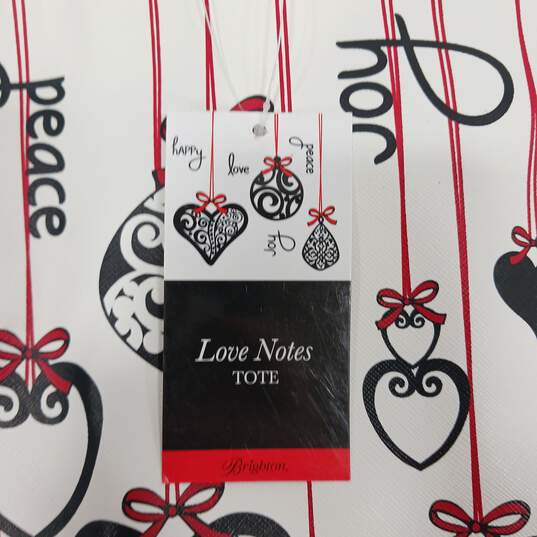 Brighton Christmas Love Notes White Patterned Tote Bag image number 4