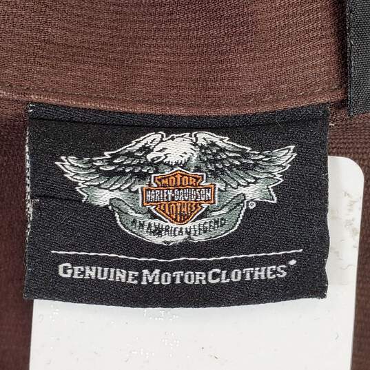 Harley Davidson Men Beige Button Up Shirt 2XL image number 3