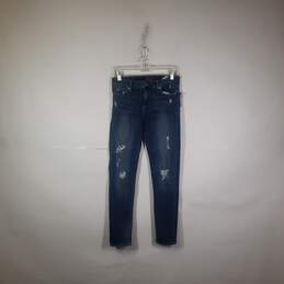 Womens Brooke Medium Wash Distressed Denim Skinny Leg Legging Jeans Size 8/29