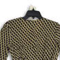 Womens Black Beige Printed Long Sleeve Tunic Blouse Top Size XS image number 4