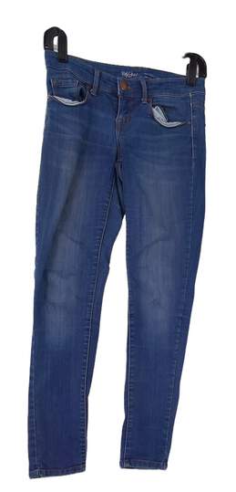 Womens Blue Regular Fit Medium Wash Casual Skinny Jeans Size 00/24