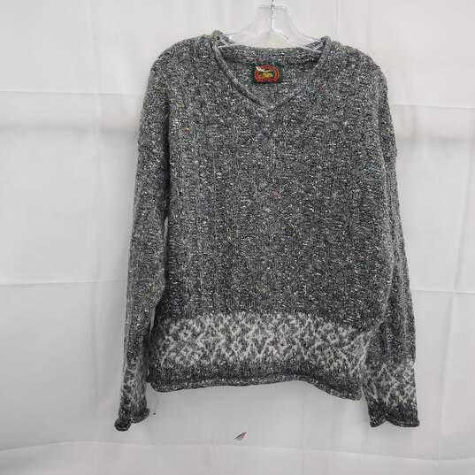 Alps Gray Knit Wool Blend Pullover Sweater Women's Size XL image number 1