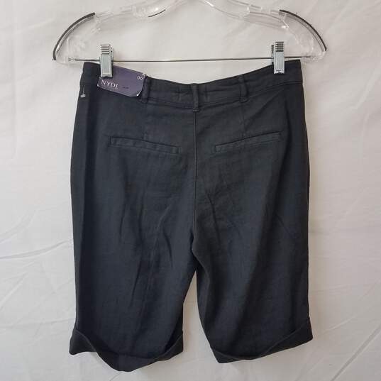 NYDJ Black Bermuda Roll Cuff Shorts Adult Size 00 NWT image number 3