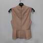 BCBG Maxazria Women's Bare Pink Sleeveless Mock Neck Faux leather Top Size 2 NWT image number 2