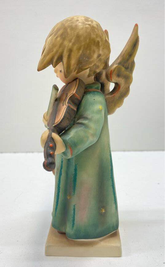 Ceramic Hummel Figure 7 inch Tall Angel Boy with Violin Vintage Figurine image number 2