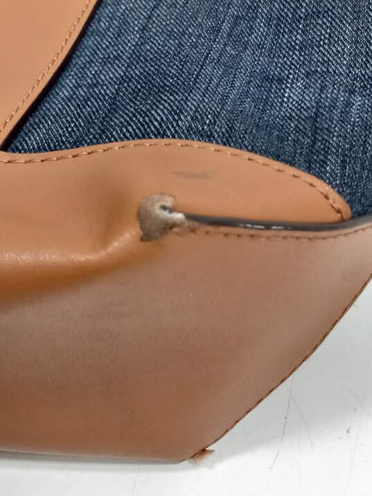 Michael Kors Denim w/ Tan Leather Trim Tote Shoulder Bag image number 5