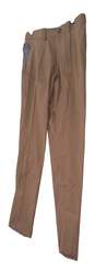 NWT Mens Khaki Pockets Flat Front Straight Leg Formal Dress Pants image number 2